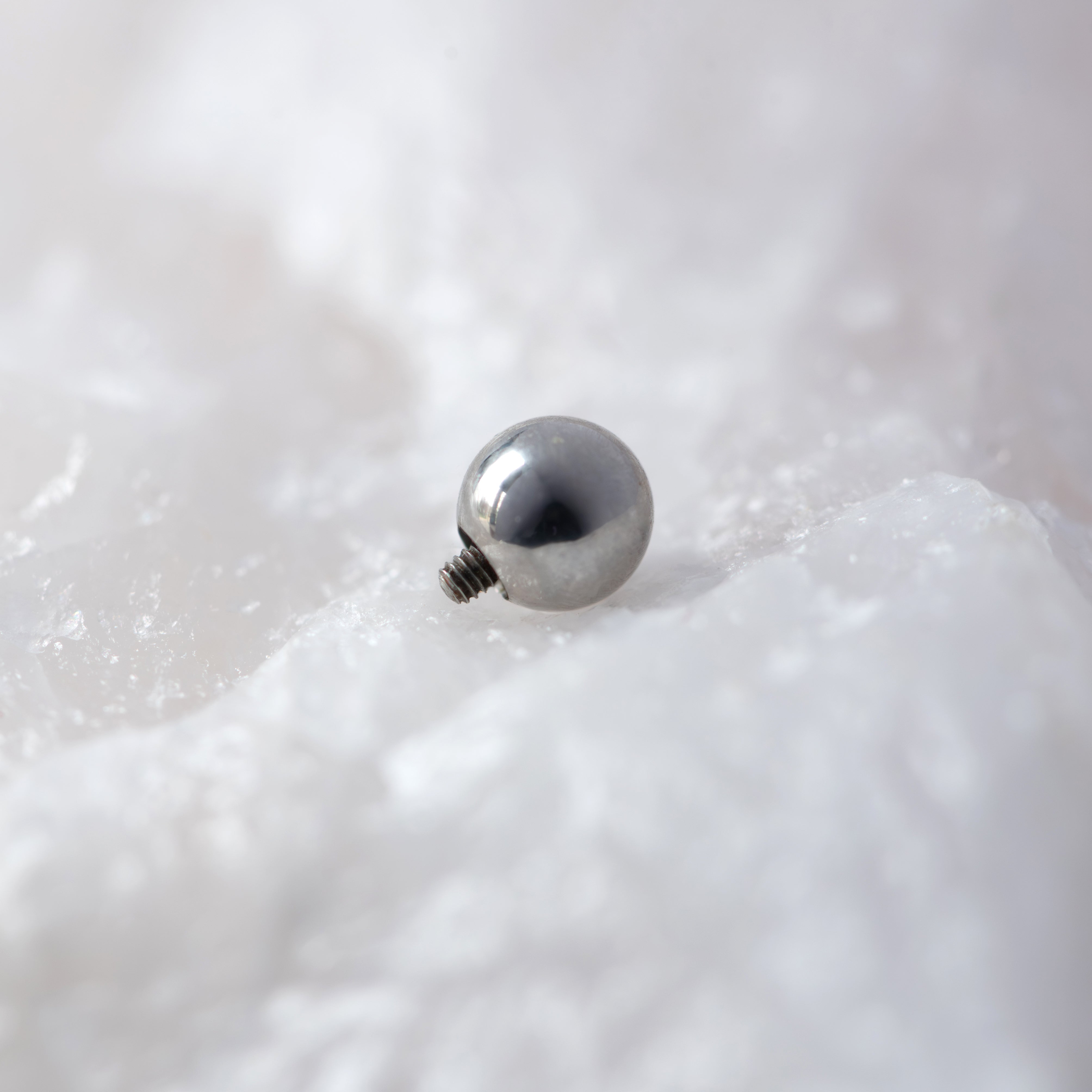 Titanium Plain Bead Threaded End – Brilliance Piercing
