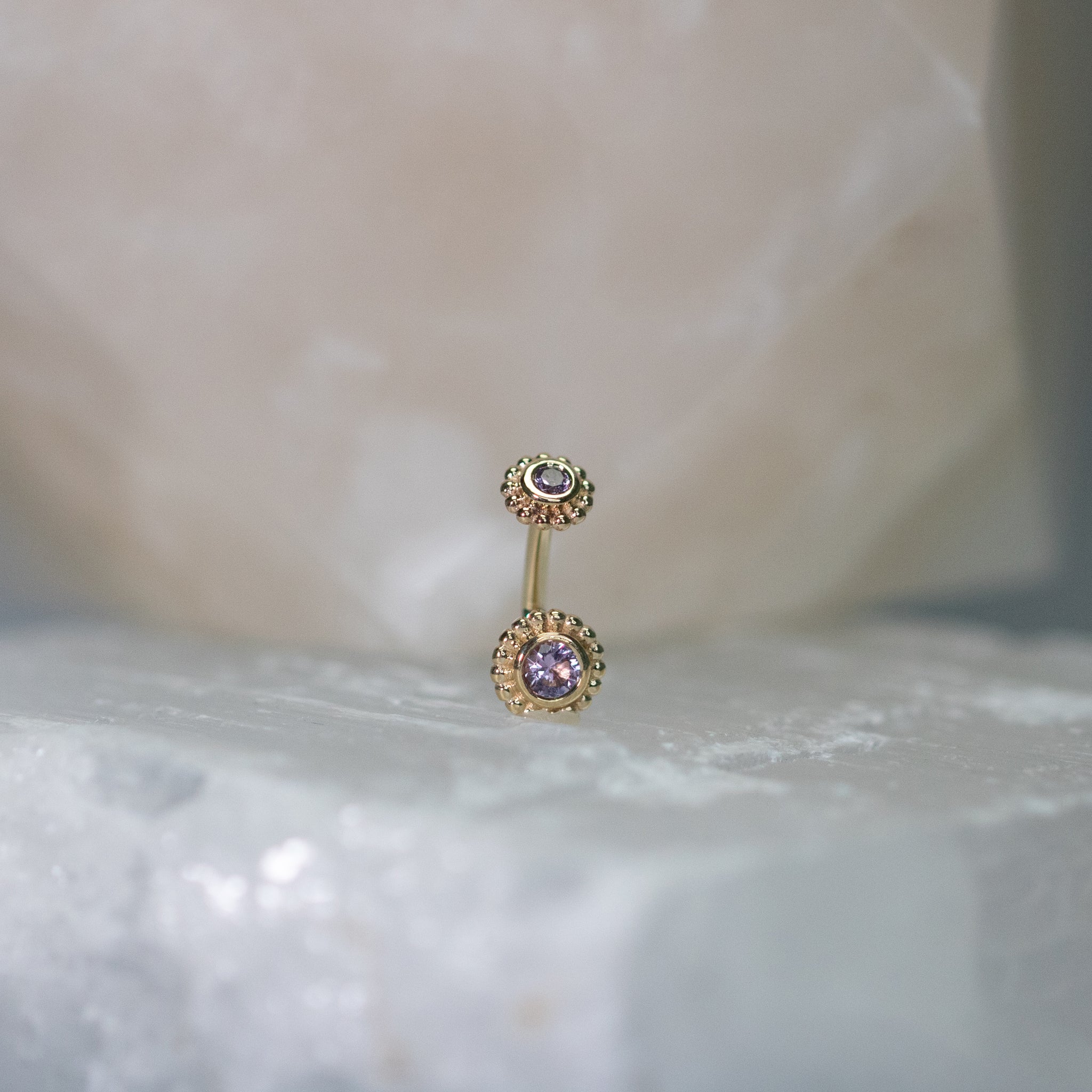 アクセサリー BVLA Beaded Trillion Seafoam Tourmaline BVLA - Body Vision Beaded Trillion Threaded End in Gold with