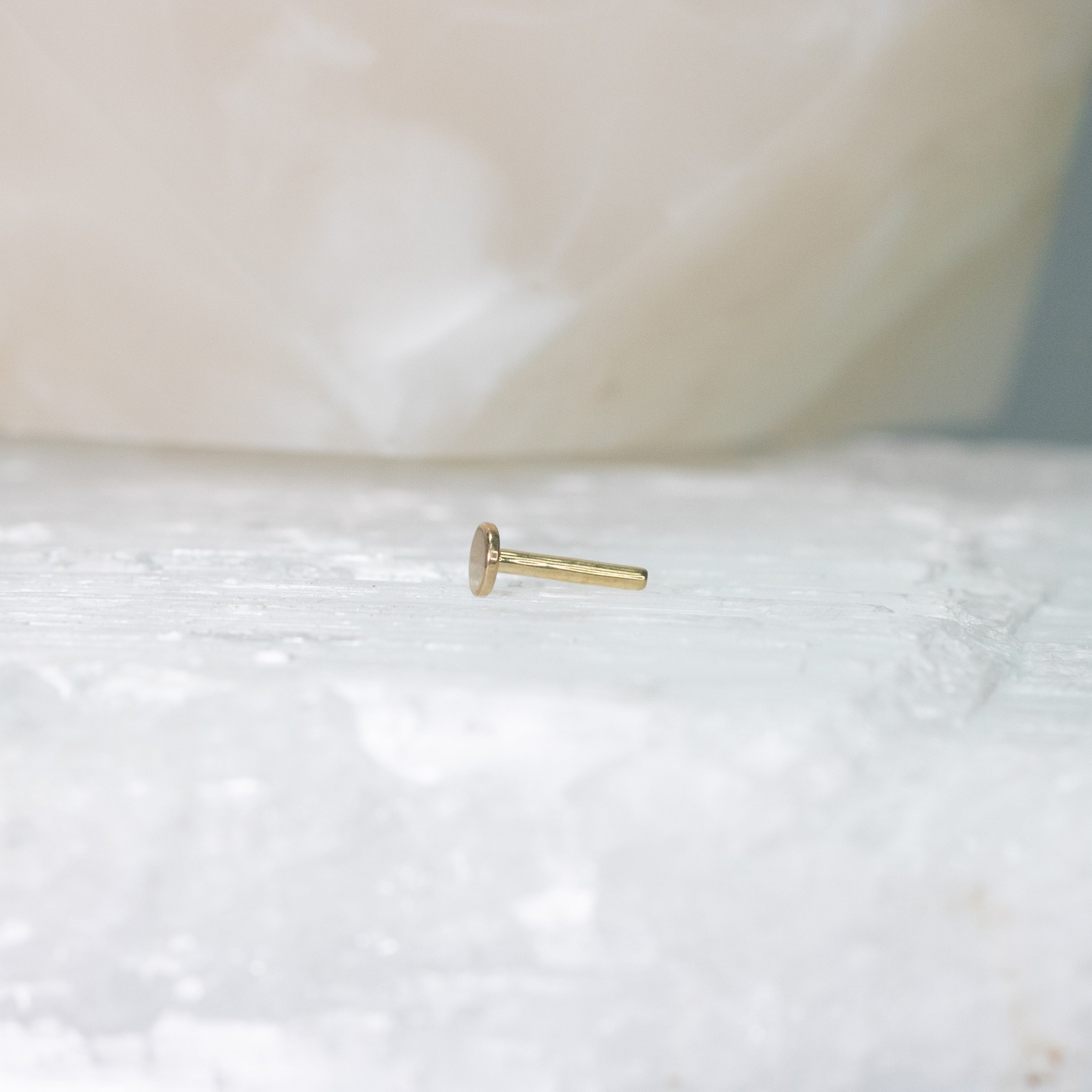 Solid 14k Gold Threadless Labrets – Brilliance Piercing