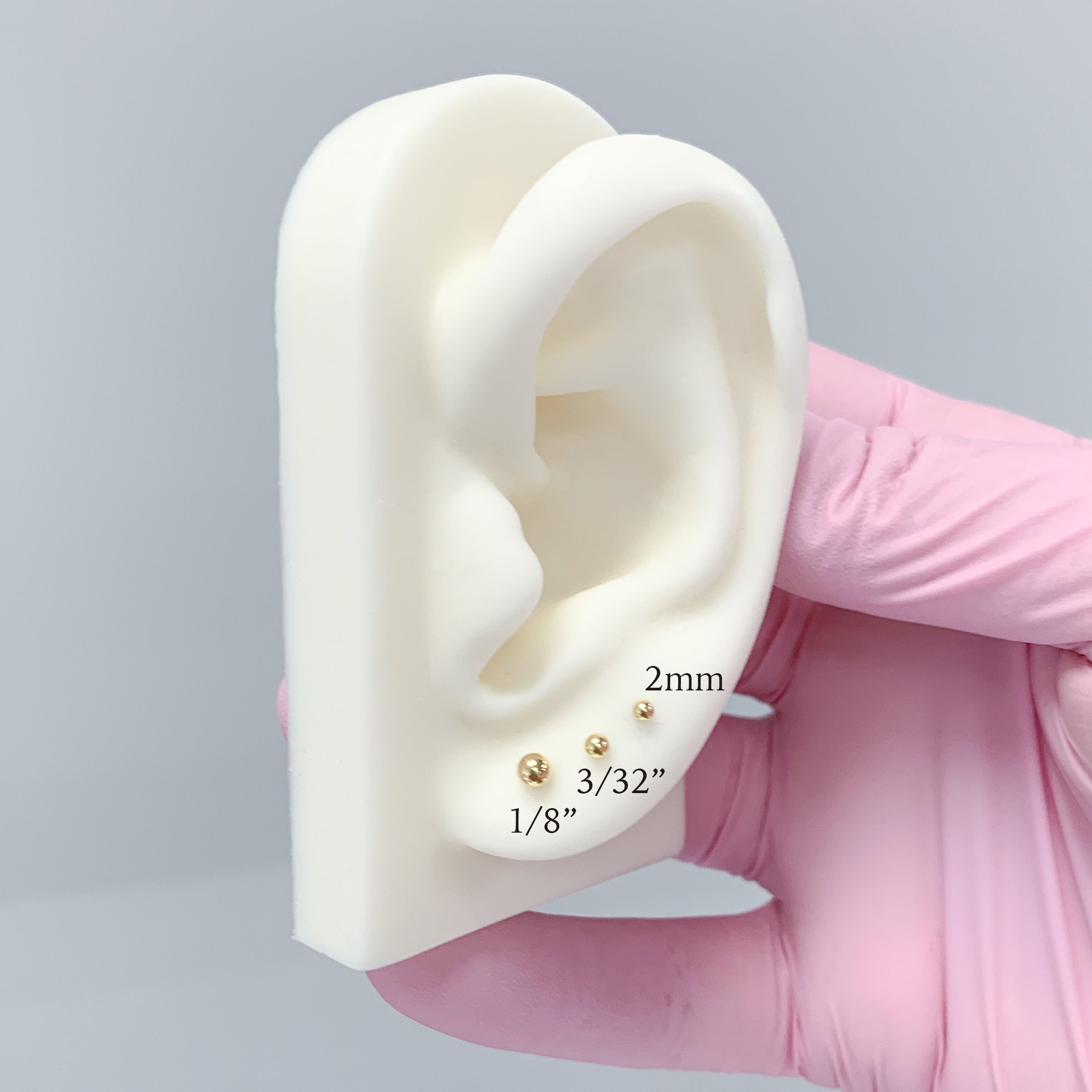Threadless Piercing End Bead 1/8