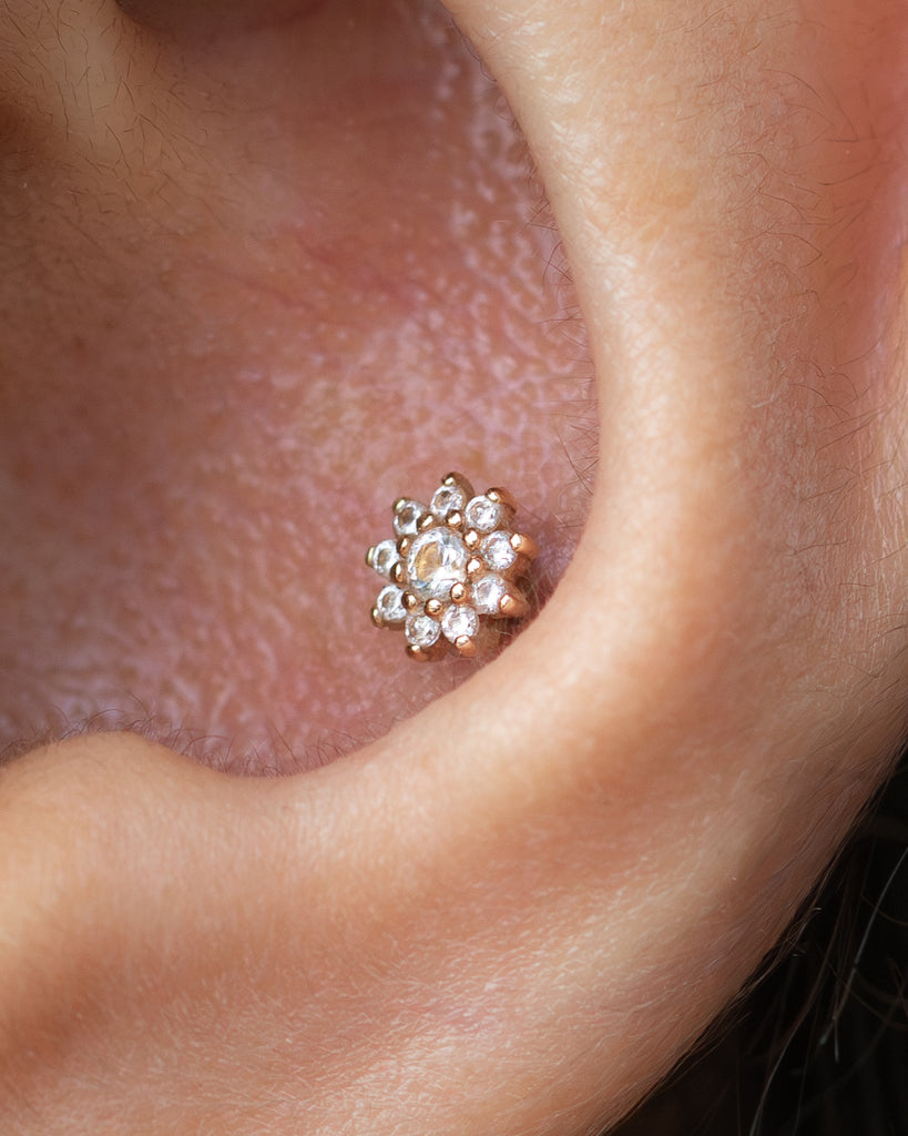 Threadless Piercing End Eloise with CZ Threadless End – Brilliance Piercing