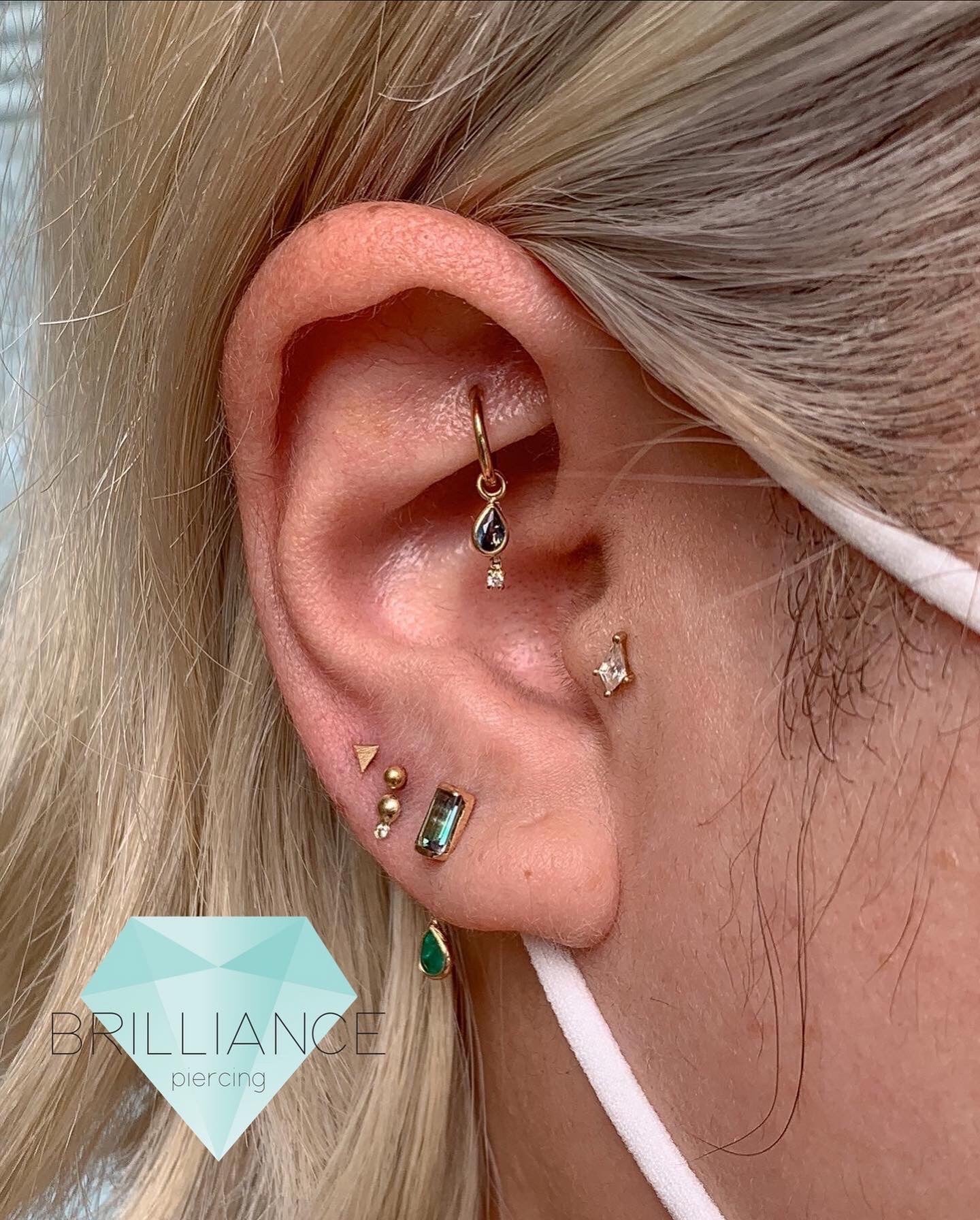 Threadless Piercing End Warm with Diamond Threadless End – Brilliance Piercing