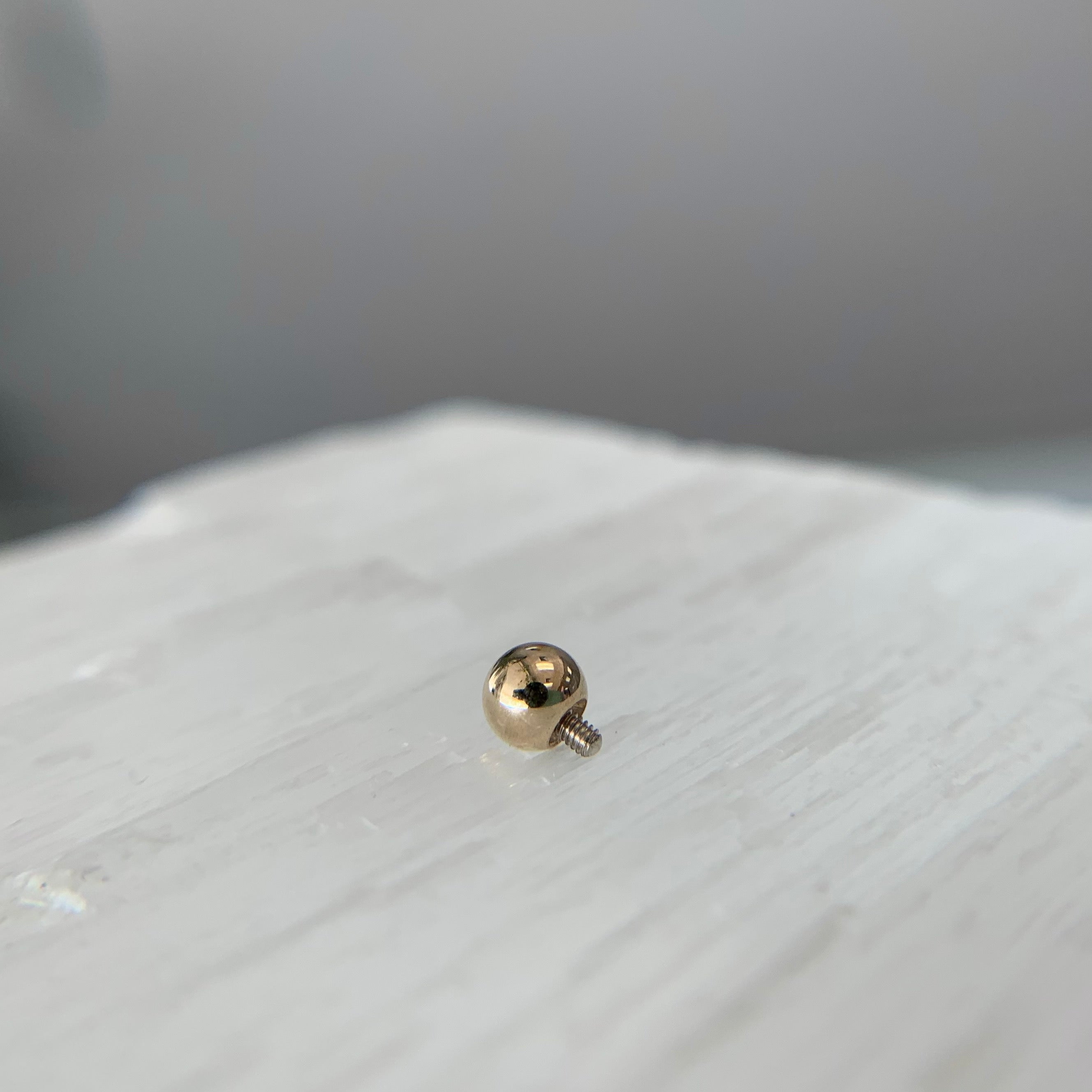 14k Solid Gold Threaded Bead – Brilliance Piercing